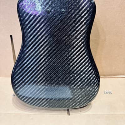 KLOS Carbon Fiber Travel Acoustic Guitar w/ Padded Case – Black – Used image 9