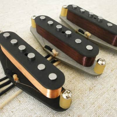 Stratocaster Pickups SET Hand Wound DAVID GILMOUR Black Strat Clones 1976-79 Q pickups Pink Floyd Guitar The Edge U2 image 8