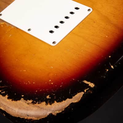 2024 - Fender Custom Shop Limited Edition Red Hot Stratocaster Super Heavy Relic - Faded Aged Chocolate 3-Tone Sunburst image 13