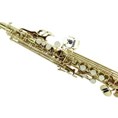 Sky Band Approved Bb Gold Plated Soprano Saxophone with Lightweight Case, Gloves image 5