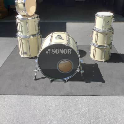 SONOR Force 2000 shell pack 80s - Cream white, Hardware available upon request image 1