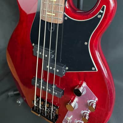 Yamaha BB734A Broad Bass 4-String Bass Guitar Fired Red Finish w/ Gig Bag (069) image 7
