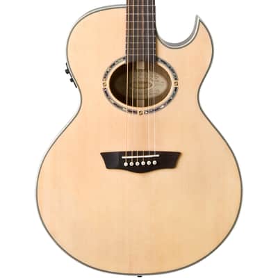 Washburn EA20SNB Nuno Bettencourt Festival Series Thin Body Acoustic Electric Guitar, Natural image 3