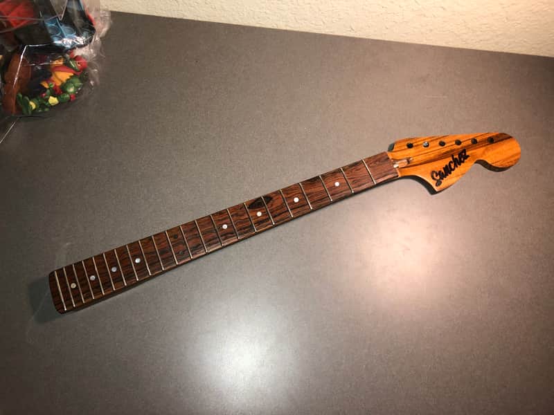 stratocaster exotic wood guitar neck for luthier repair parts image 1