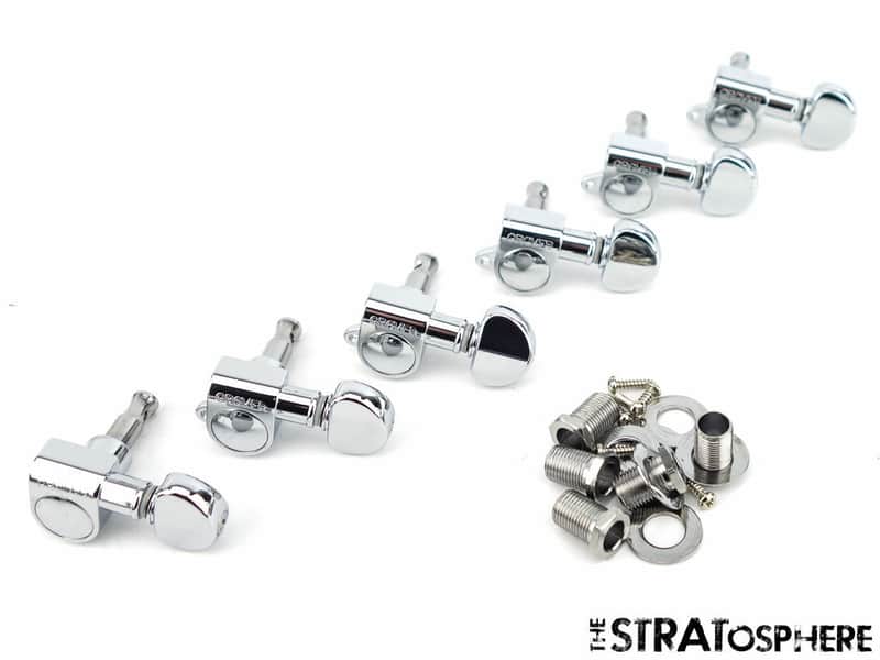 6 Gibson Explorer T 6 in Line Grover TUNERS Tuning Pegs Chrome Guitar Parts image 1