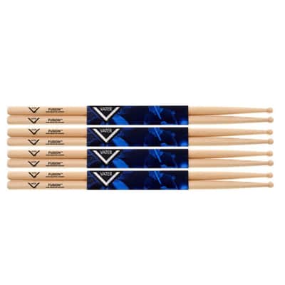 Vater Fusion Hickory Drum Sticks Consumer 4 Pair Value Pack VTR-VSPFW image 2