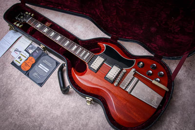 GIBSON USA Custom Shop VOS 1964 Reissue SG Maestro "Cherry + Rosewood" (2010) image 1