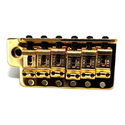 Fender® Vintage style strat bridge assembly Gold 005-3275-000 image 2