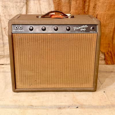 Fender Princeton 6G2 Tube Amplifier 1963 - Brown image 3