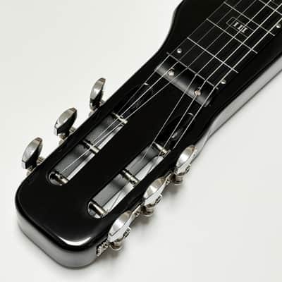Amuic Lap Steel Guitar, Slide Steel Guitar Electric, 6 Strings Slotted Head Stock Guitars with Gig Bag & Slide Bar (Black) image 6