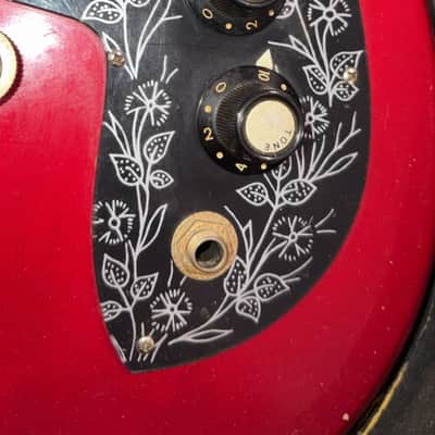 1960s Teisco Del Rey ET-200 Vintage Electric Guitar – Red Metallic – Original w/ hard case image 6