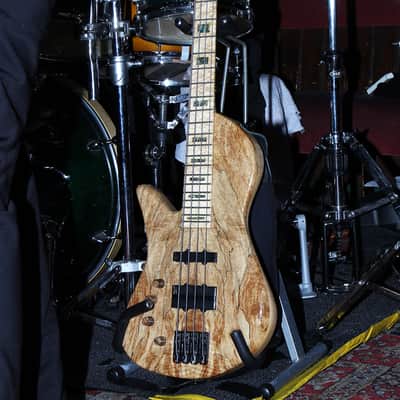 Custom Build Left Handed Bass Gtr. Custom Shape Body 2000 - Laquerd Natural Finish. image 5