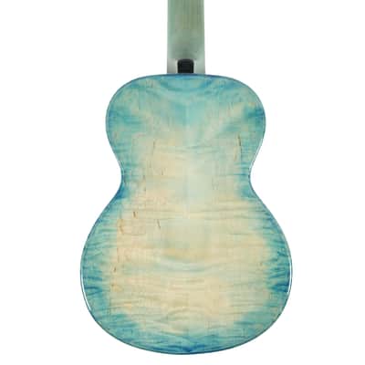 Kala WF-BLU-AFM-T Solid Blue Flamed Maple Waterfall Tenor Ukulele image 2