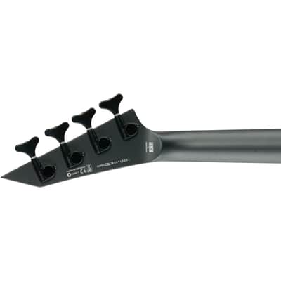 ESP LTD M-4 Black Metal Bass Guitar - Black Satin image 9