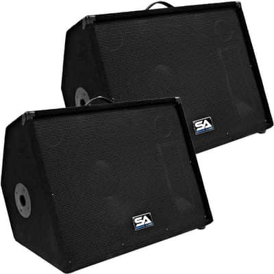 PAIR 15" Floor Monitors Stage/Studio PRO PA/DJ Speakers image 1