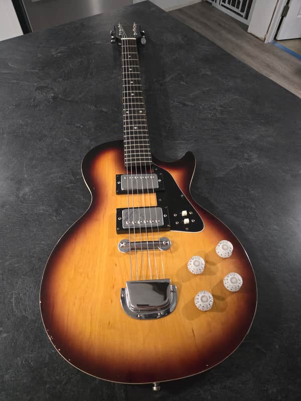 Early 70's Global LP-70 Electric Guitar With Padded Case image 1