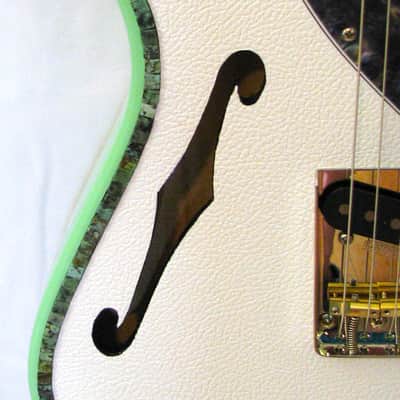Custom Designed & Crafted - Surf Green Tele Thinline style/African Turquoise Stones - RSG Serial #058 2024 image 5