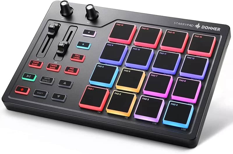 STARRYPAD MIDI Drum Pad Controller – 16 Velocity-Sensitive Beat Pads for Music Production image 1