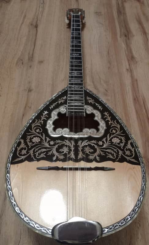 Greek Bouzouki mouratidis 1980 &hardcase & pickup &300 backing track with pdf scores 8 string image 1