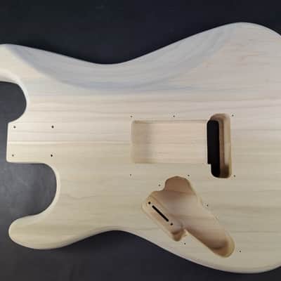 Unfinished Poplar HSS guitar body - fits Fender Strat Stratocaster neck Wilkinson J2513 image 3