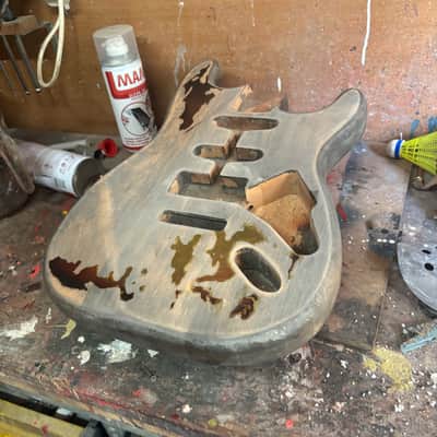 Stratocaster Body - Rory Gallagher tribute - Super Heavy Relic - 100% handcrafted in Italy - nitro image 6