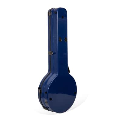 Crossrock Fiberglass Banjo Case-Fits Mastertone & Most 5-String Styles, with Interior Compartment, Backpack Straps, Hygrometer, TSA Lock-Navy Blue (CRF2023MBJNVBL) image 3