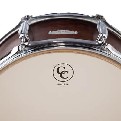C&C Drum Company Player Date II 6.5x14 Snare Drum - Brown Mahogany Stain image 8