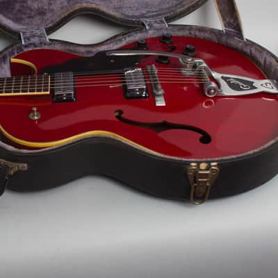 Guild Starfire III Thinline Hollow Body Electric Guitar (1966), ser. #EK-1349, original black hard shell case. image 12