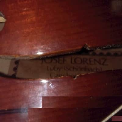 Josef Lorenz Luby (Schonbach) 4/4 Violin, Czech, Glasser bow. Very Good Cond image 16