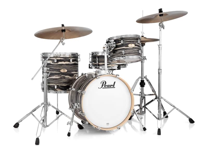 Pearl Decade Maple Artisan Limited Edition 4-pc. Bop Shell Pack With All Maple Shells, Satin Lacquer Finish Black Satin Marble image 1