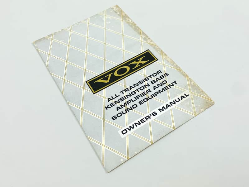 Vox Kensington Bass Amp Owner’s Manual 1967 image 1