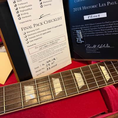 Gibson Custom Shop Les Paul Historic 2018 Lemonburst 1958 image 8