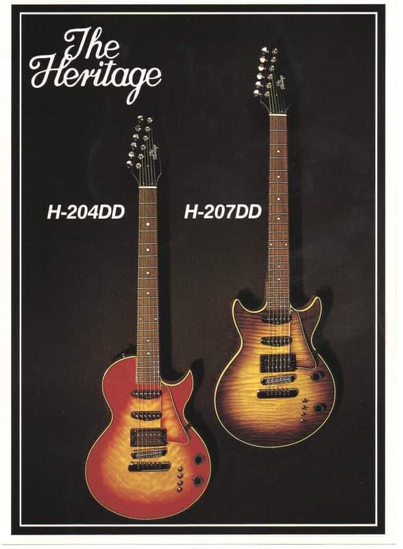 Heritage Guitars-H-204DD & H-207DD, promotional print/cut sheet, 1988 image 1