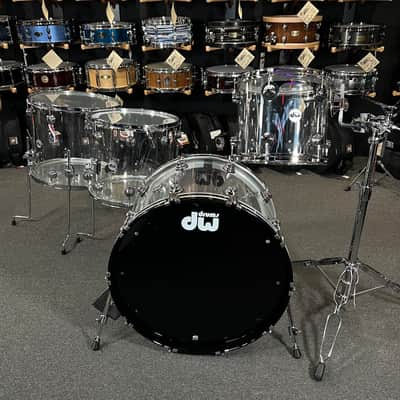 Chad Smith's DW Collector's Acrylic 13/16/18/24" Drum Set Kit with Matching 14" Snare image 1