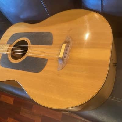 Ernie Ball EARTHWOOD Vintage Hollowbody Acoustic 4-String Bass Guitar Orig OSSC image 2