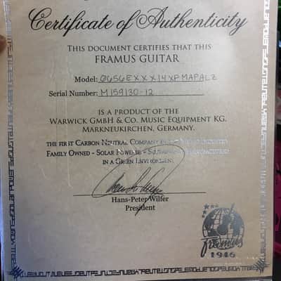Framus German Custom Shop WH-1 Relic Wolf Hoffmann/Accept Aged Crème White High Polish  NOS image 14