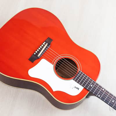 2009 Gibson J-45 ADJ Dreadnought Acoustic Guitar Transparent Orange w/ Case image 9