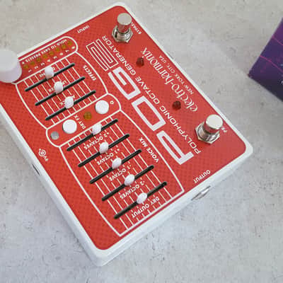 Electro-Harmonix POG2 Polyphonic Octave Generator w/Power Supply - Red / White image 4