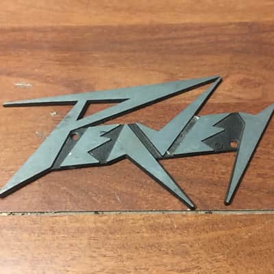 Vintage Early 80's PEAVEY Metal Logo Amp Speaker Badge Emblem 6.25" image 1