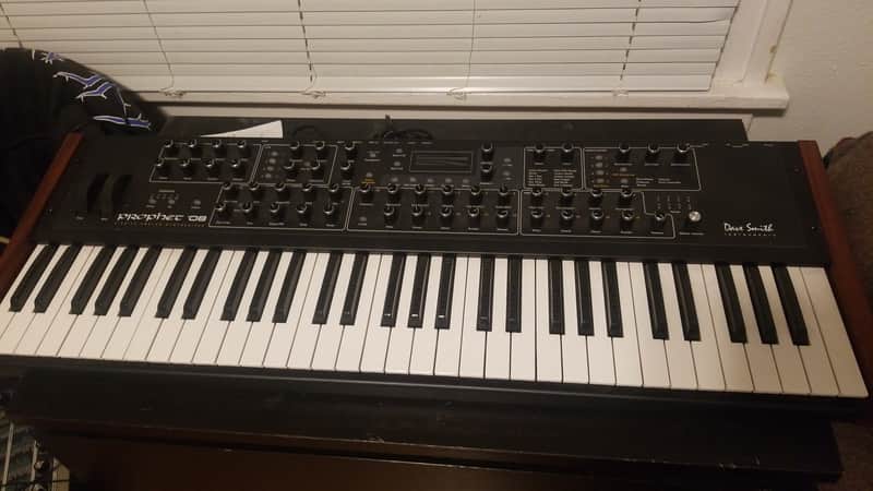 Dave Smith Instruments Prophet 08 PE 61-Key 8-Voice Polyphonic Synthesizer 2009 - 2015 - Black with Wood Sides image 1