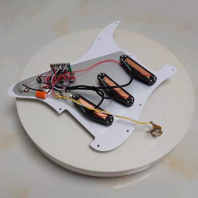 White Pearl SSS Guitar Strat Style Loaded Prewired Pickguard image 5
