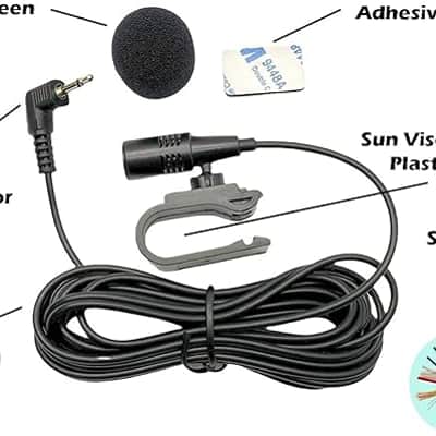 Microphone 3.5mm Mic Handsfree Dash Car Stereo Receiver Replacement for JVC KD-X270BT KW-M150BT KW-M560BT KW-M740BT KW-V200BT KW-V240BT KW-V250BT KW-V25BT KW-V30BT KW-V320BT KW-V340BT image 4