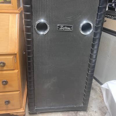 1969 Kustom K 200 Vintage Electric Bass Guitar Amplifier Head W/ 3X15" Cabinet Black Tuck & Roll image 5
