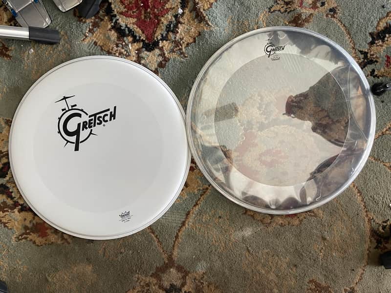 GRETSCH LOGO/REMO HEADS BATTER/RESO 2026 - COATED/CLEAR image 1