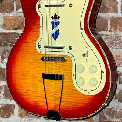 Kay K161 Thin Twin By Roger Fritz-Limited Reissue, Cherry Sunburst, Includes The Deluxe Kay Tuxedo Case & Pro Setup ! image 1
