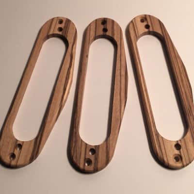 Guilford Zebrawood Set of 3 Single Coil Pickup Rings image 1