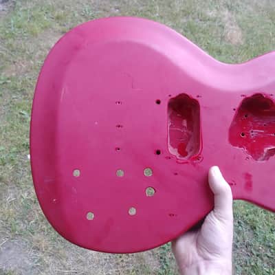 Mosrite Bluesbender Red Husk Body and Neck Vintage image 13