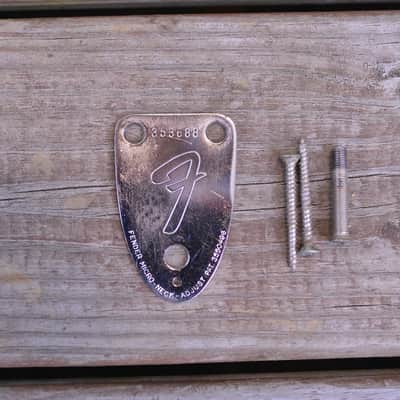 1972 Vintage Fender Stratocaster ~Chrome Neckplate~ with Screws 1970's Strat Guitar image 7