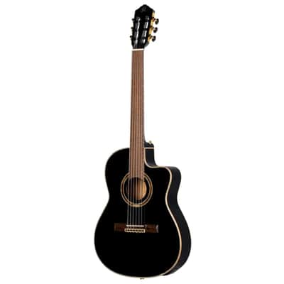 Ortega Performer Series Full Size Guitar Solid Spruce/ Sapele Black - RCE138-T4BK image 6