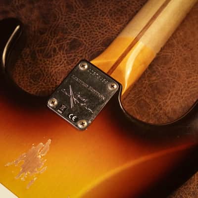 Fender Custom Shop Fat 50's Stratocaster Relic in Wide-fade 2-tone Chocolate Sunburst image 8